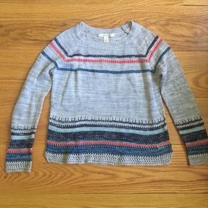 Lightweight colorful striped sweater